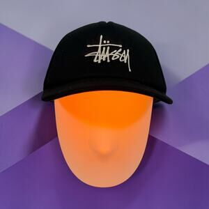 Stussy Men's Unisex Black White Embroidery Trucker Cap Hat 1311088 Snapback